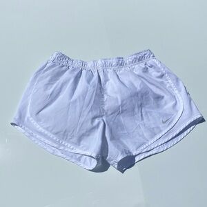 White Nike Running Shorts